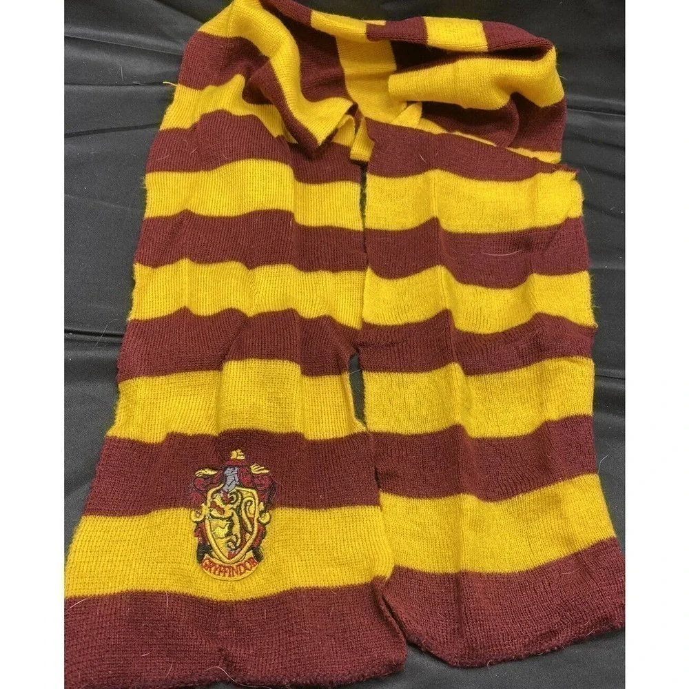 Harry Potter Vouge Gryffindor House Cosplay Knit Costume Scarf Wrap Red Gold